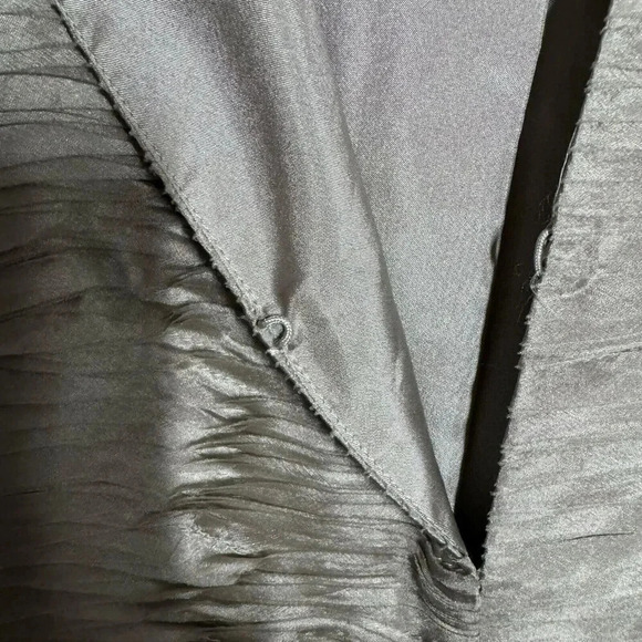 Eileen Fisher Ripple Bindu Silk Jacket Size PS Small Petite Taupe Gray Silk - Picture 5 of 9